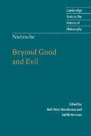 Nietzsche: Beyond Good and Evil (Cambridge University Press)