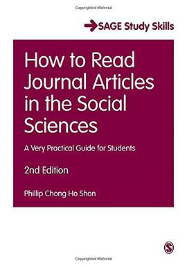 How to Read Journal Articles in the Social Sciences