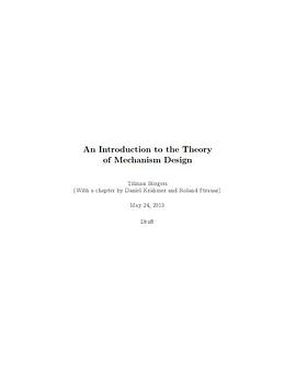 An Introduction to the Theory of Mechanism Design