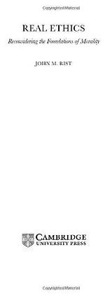 Real Ethics (Cambridge University Press 2002)