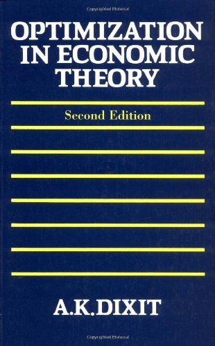 Optimization in Economic Theory