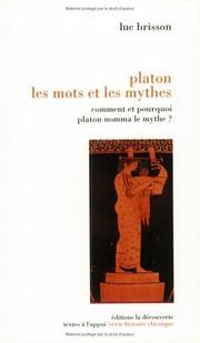 Platon, les Mots et les Mythes