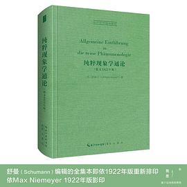 纯粹现象学通论（德文）-西方哲学经典影印19