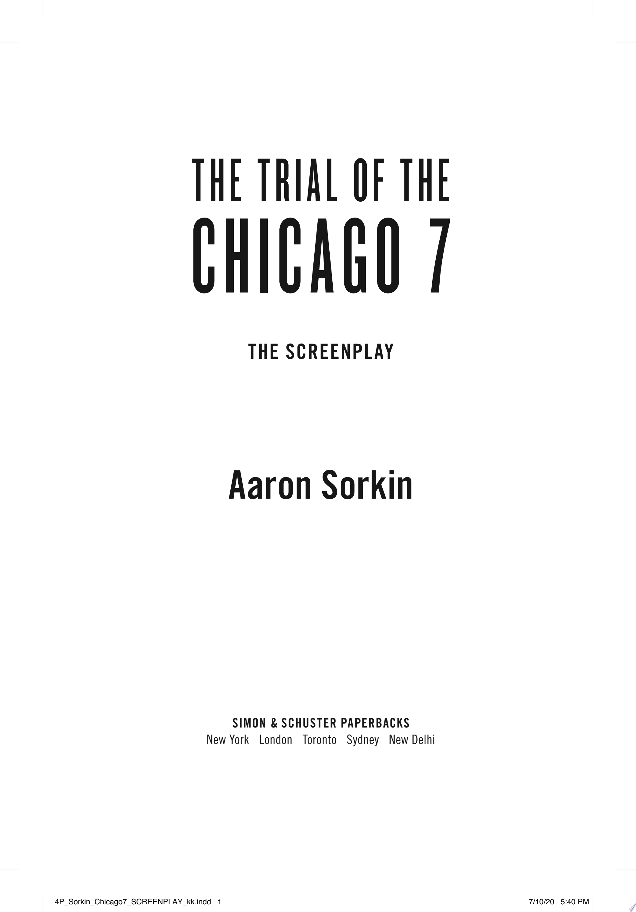 The Trial of the Chicago 7: The Screenplay