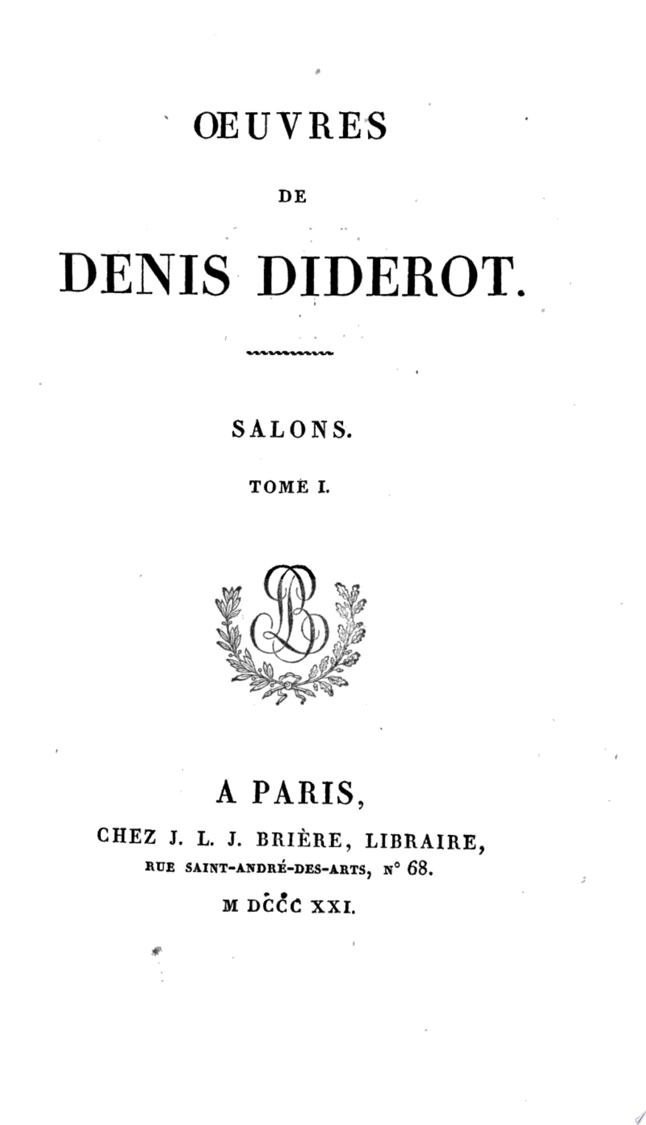 Salons: Salon de 1761, 1765. Essai sur la peinture