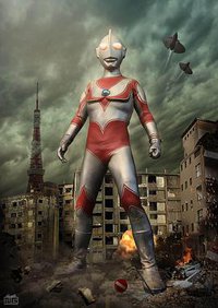 杰克奥特曼 次郎乘上了怪兽